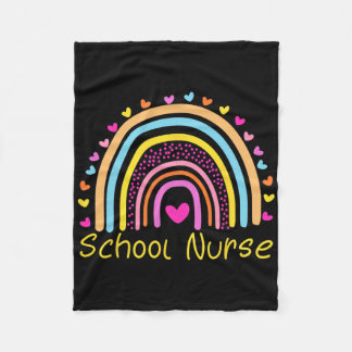 Verpleegster op school Boho Regenboog Verpleegster Fleece Deken