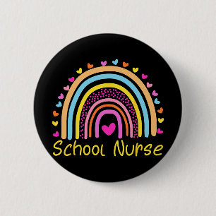 Verpleegster op school Boho Regenboog Verpleegster Ronde Button 5,7 Cm
