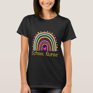 Verpleegster op school Boho Regenboog Verpleegster T-shirt