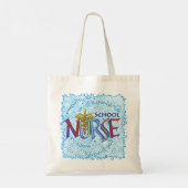 Verpleegster op school motto tote bag (Achterkant)