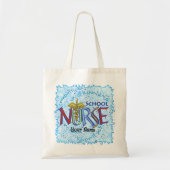 Verpleegster op school motto tote bag (Voorkant)