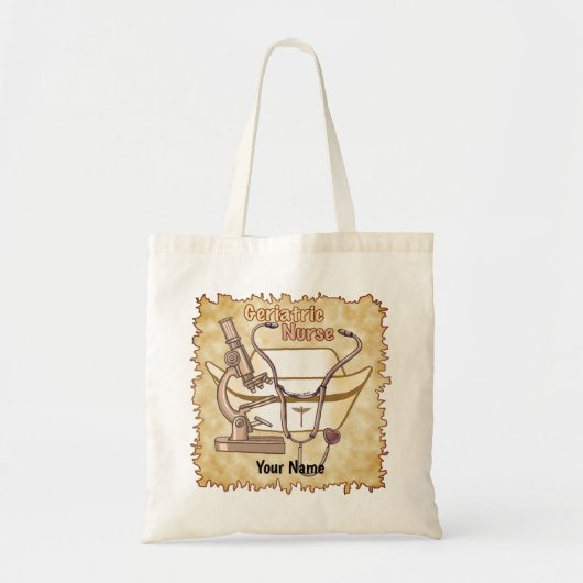 Verpleegster Ouderenzorg Collage aangepaste naam b Tote Bag (Voorkant)