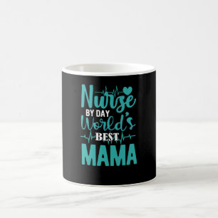 Verpleegster overdag beste mama ter wereld- verple koffiemok