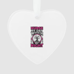 Verpleegster Overdag Heks 's Nachts Halloween Shir Ornament