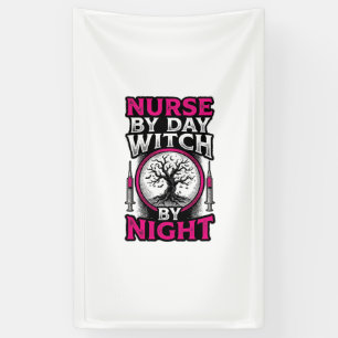 Verpleegster Overdag Heks 's Nachts Halloween Shir Spandoek