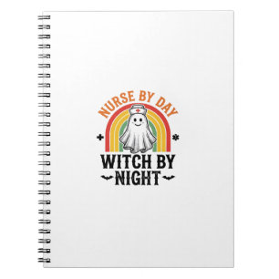 Verpleegster Overdag Heks 's Nachts Vintage Spook Notitieboek
