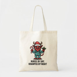 Verpleegster overdag, Krampus 's nachts, verpleegs Tote Bag