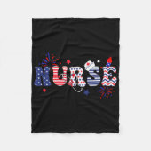 Verpleegster Patriottisch 4 juli Fleece Deken (Voorkant)