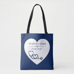 Verpleegster pensionering & waardering stethoscoop tote bag