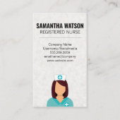 Verpleegster pictogram visitekaartje (Voorkant)