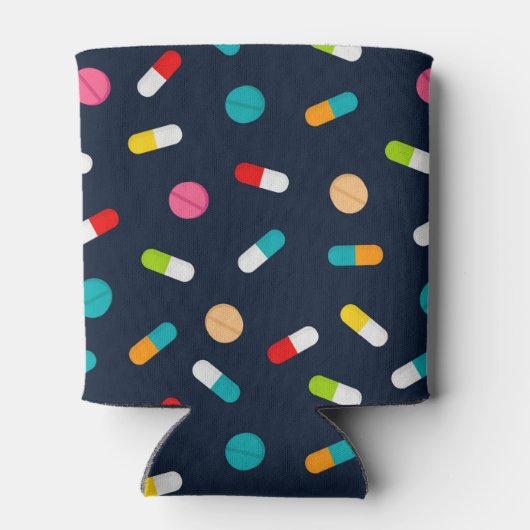 Verpleegster pil patroon Partij gunst koelbox Blikjeskoeler (Achterkant)