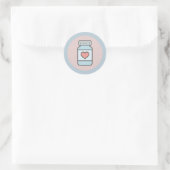Verpleegster Pilfles Hart Sticker (Tas)