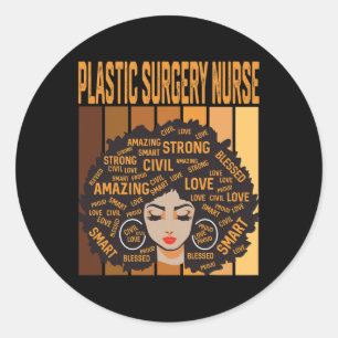 Verpleegster plastische chirurgie Maanachtige zwar Ronde Sticker