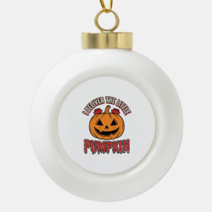 Verpleegster Pompoen Halloween Bevallings T-shirt Keramische Bal Ornament