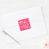 Verpleegster Pride Attributes-Hot Pink Vierkante Sticker (Envelop)