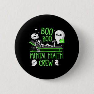 Verpleegster Psych Boo Boo Crew Verpleging Hallowe Ronde Button 5,7 Cm