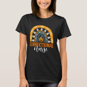Verpleegster Rainbow Halloween Pompoen Kleding T-shirt