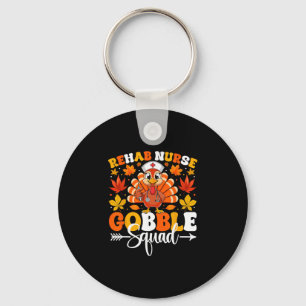 Verpleegster Rehab Gobble Squad Grappige Herfst Th Sleutelhanger