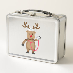 Verpleegster RENDIER Grappig Schattige Kerst Kunst