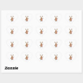 Verpleegster RENDIER Grappig Schattige Kerst Kunst Hart Sticker (Vel)