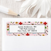 Verpleegster retouradres etiket (Insitu)