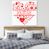 Verpleegster rn geregistreerde verpleegkundigen sc canvas afdruk (Insitu (Slaapkamer))
