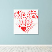 Verpleegster rn geregistreerde verpleegkundigen sc canvas afdruk (Insitu (Houten vloer))