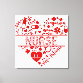 Verpleegster rn geregistreerde verpleegkundigen sc canvas afdruk