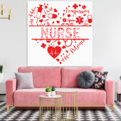 Verpleegster rn geregistreerde verpleegkundigen sc canvas afdruk (Insitu (Woonkamer))