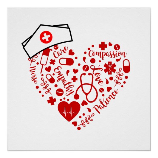 Verpleegster rn geregistreerde verpleegkundigen sc perfect poster (Voorkant)