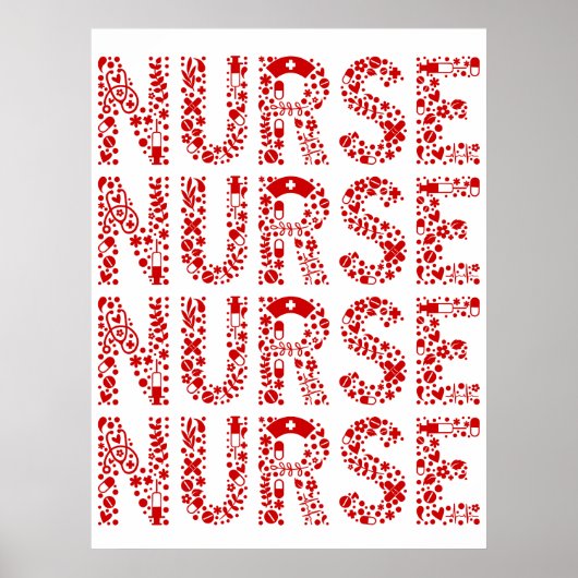Verpleegster rn geregistreerde verpleegkundigen sc poster (Voorkant)