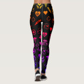 Verpleegster RN Medisch Zwart Multi Leggings (Achterkant)