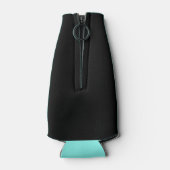 Verpleegster RN Zwart Turquoise Minimale Typografi Flesjeskoeler (Achterkant)