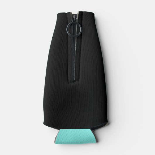 Verpleegster RN Zwart Turquoise Minimale Typografi Flesjeskoeler (Achterkant)