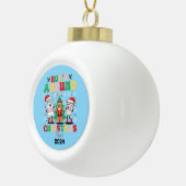 Verpleegster Roc' n rond de kerstboom Keramische Bal Ornament (Rechts)
