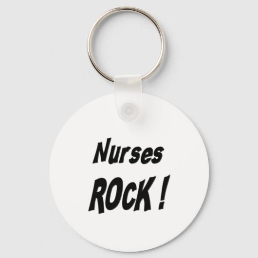 Verpleegster Rock! Button Sleutelhanger (Voorkant)