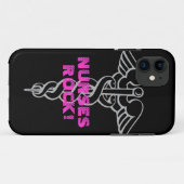 Verpleegster Rock! iPhone 5-hoesje met caduceus-sy Case-Mate iPhone Case (Achterkant (horizontaal))