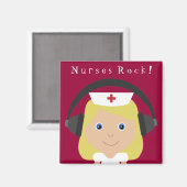 Verpleegster Rock! Magneet (Voorkant / Achterkant)