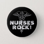 Verpleegster Rock! Pinback-knop voor zorgverleners Ronde Button 5,7 Cm<br><div class="desc">Nurse Rock Pinback Button met het kaduceus-symbool.  tekst en achtergrondkleur.</div>