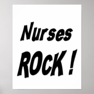 Verpleegster Rock! Poster afdrukken
