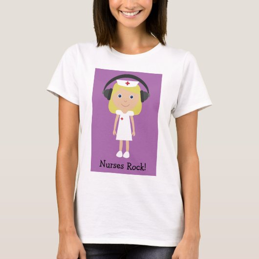 Verpleegster Rock! T-shirt (Voorkant)