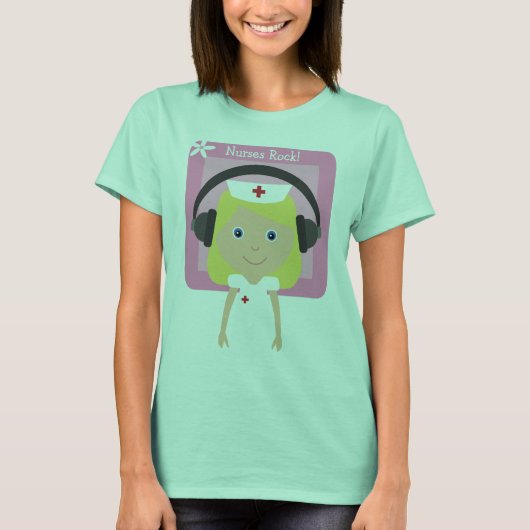 Verpleegster Rock! T-shirt (Voorkant)