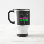 Verpleegster Rock! Travel Mug in heldere neonkleur Reisbeker (Links)