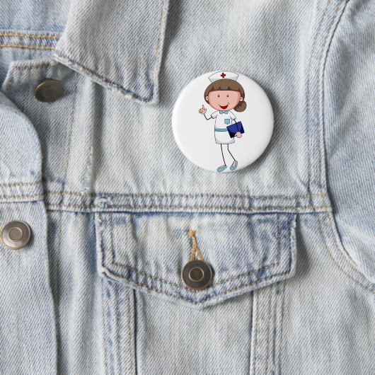 Verpleegster Ronde Button 5,7 Cm (In situ)