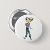Verpleegster Ronde Button 5,7 Cm (Voorkant /achterkant)