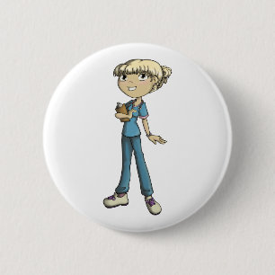 Verpleegster Ronde Button 5,7 Cm