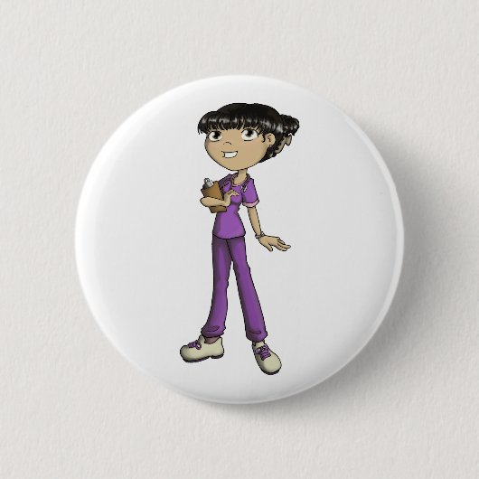Verpleegster Ronde Button 5,7 Cm (Voorkant)