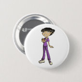 Verpleegster Ronde Button 5,7 Cm (Voorkant /achterkant)