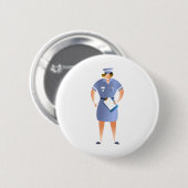 Verpleegster Ronde Button 5,7 Cm (Voorkant /achterkant)