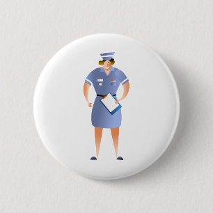 Verpleegster Ronde Button 5,7 Cm